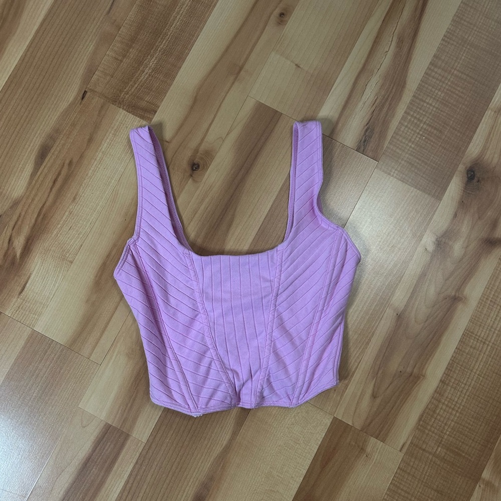 No Boundaries Pink Corset Top